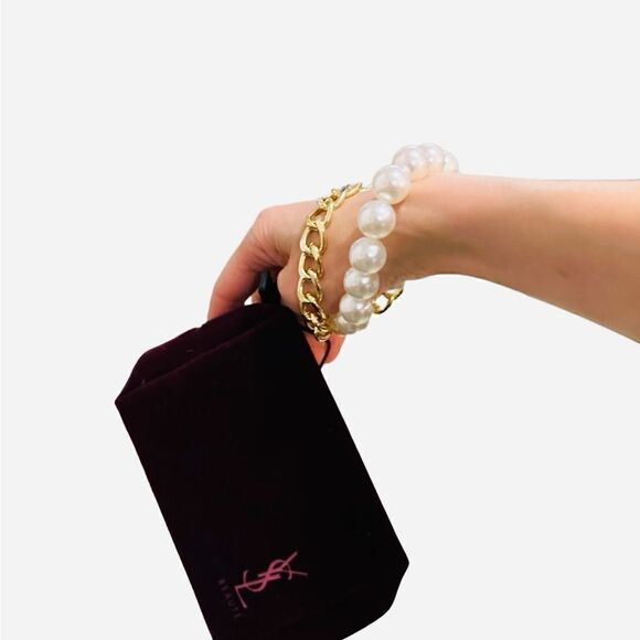 Ysl velvet makeup travel evening bag - Picture 4 of 8